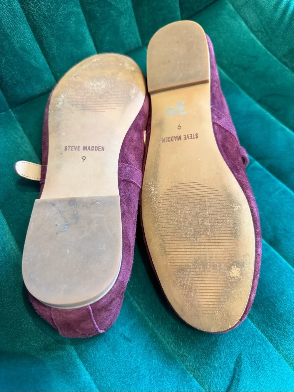 Steve Madden Purple Suede Mary Jane Flats
